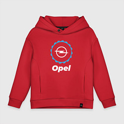 Толстовка оверсайз детская Opel в стиле Top Gear, цвет: красный