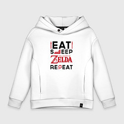 Детское худи оверсайз Надпись: Eat Sleep Zelda Repeat