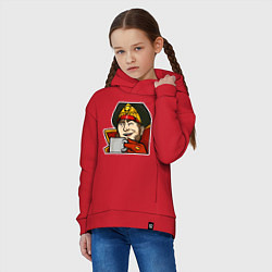 Толстовка оверсайз детская Ciaphas Cain Mug mug, цвет: красный — фото 2