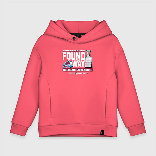Детское худи оверсайз COLORADO AVALANCHE 2022 / Коралловый – фото 1