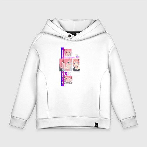 Детское худи оверсайз Итика Накано Ichika Nakano / Белый – фото 1