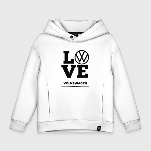 Детское худи оверсайз Volkswagen Love Classic / Белый – фото 1