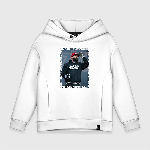 Детское худи оверсайз Limp Bizkit Лимп Бизкит / Белый – фото 1