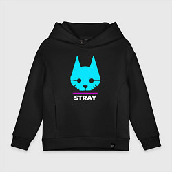 Детское худи оверсайз Символ Stray в неоновых цветах