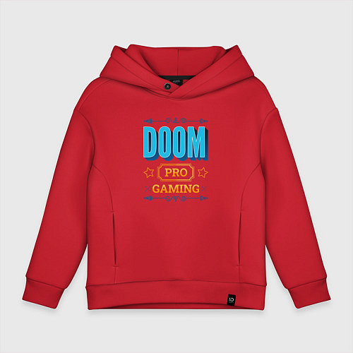 Детское худи оверсайз Игра Doom pro gaming / Красный – фото 1