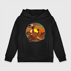 Детское худи оверсайз Кенгуру скачет по пустыне