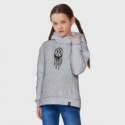 Толстовка оверсайз детская Volkswagen - art logo, цвет: меланж — фото 2