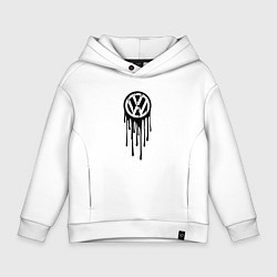Толстовка оверсайз детская Volkswagen - art logo, цвет: белый