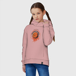 Толстовка оверсайз детская Allstars Basketball, цвет: пыльно-розовый — фото 2