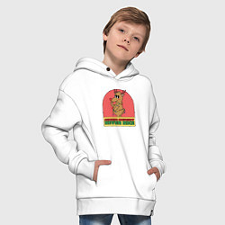 Толстовка оверсайз детская Always naughty never nice, цвет: белый — фото 2