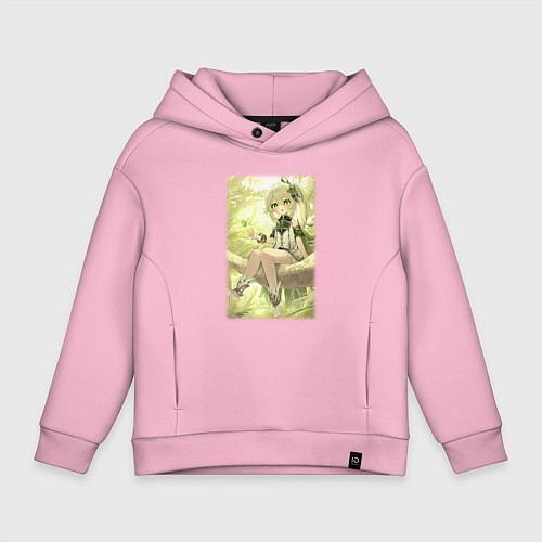 Детское худи оверсайз Кусанали / Светло-розовый – фото 1