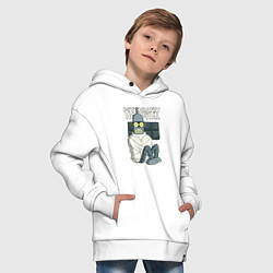 Толстовка оверсайз детская Bender - hospital, цвет: белый — фото 2
