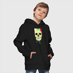 Толстовка оверсайз детская Color skull - vanguard, цвет: черный — фото 2