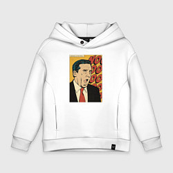 Толстовка оверсайз детская Майкл кричит нееееет - Офис, цвет: белый