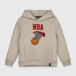 Детское худи оверсайз Basketball - NBA logo