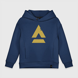 Толстовка оверсайз детская BattleTech фигура, цвет: тёмно-синий