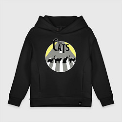Толстовка оверсайз детская The Cats, цвет: черный