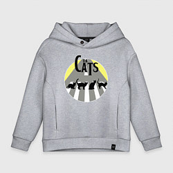Толстовка оверсайз детская The Cats, цвет: меланж