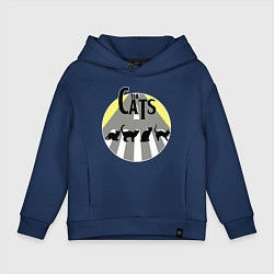 Толстовка оверсайз детская The Cats, цвет: тёмно-синий