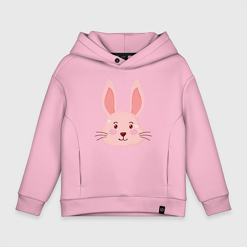 Детское худи оверсайз Pink - Rabbit / Светло-розовый – фото 1