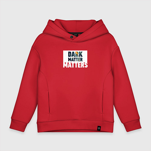 Детское худи оверсайз Dark matter matters / Красный – фото 1