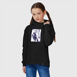 Толстовка оверсайз детская Генриетта и Владилена - 86, цвет: черный — фото 2