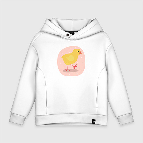 Детское худи оверсайз Цыплёнок / Белый – фото 1