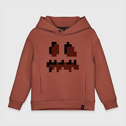 Толстовка оверсайз детская Лицо тыквы - Хеллоуин - Майнкрафт, цвет: кирпичный