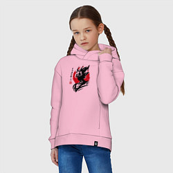 Толстовка оверсайз детская Жемчуг Дракона - Сон Гоку - Hero, цвет: светло-розовый — фото 2