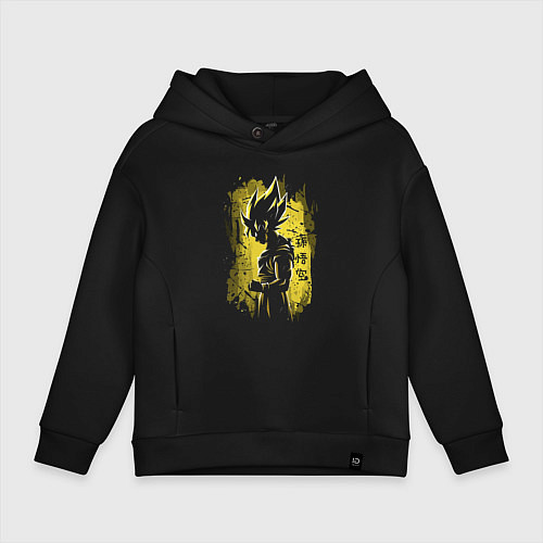Детское худи оверсайз Goku Son - Dragon Ball - Character / Черный – фото 1