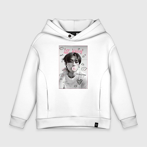 Детское худи оверсайз Lee Know Stray Kids / Белый – фото 1