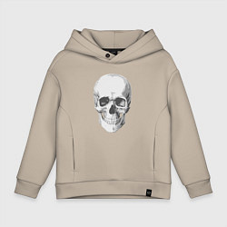 Толстовка оверсайз детская Platinum Cut Skull, цвет: миндальный