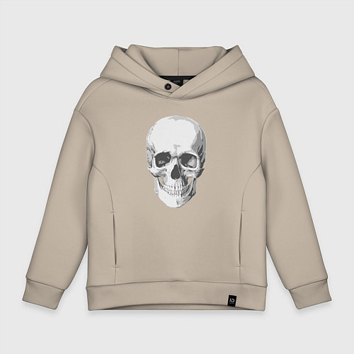 Детское худи оверсайз Platinum Cut Skull / Миндальный – фото 1