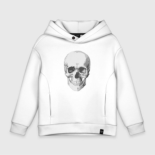 Детское худи оверсайз Platinum Cut Skull / Белый – фото 1