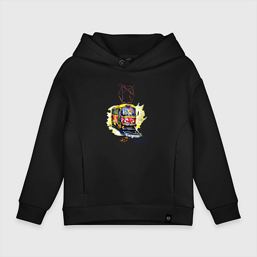 Детское худи оверсайз Татра Т3 / Черный – фото 1