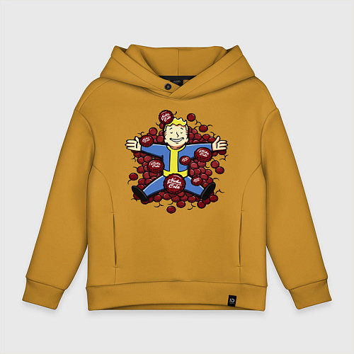 Детское худи оверсайз Vault boy caps / Горчичный – фото 1