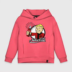 Толстовка оверсайз детская Vault boy - nuka cola, цвет: коралловый