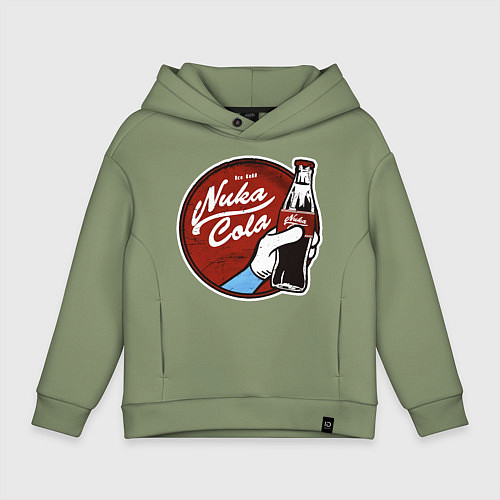 Детское худи оверсайз Nuka cola sticker / Авокадо – фото 1