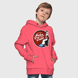 Толстовка оверсайз детская Nuka cola sticker, цвет: коралловый — фото 2