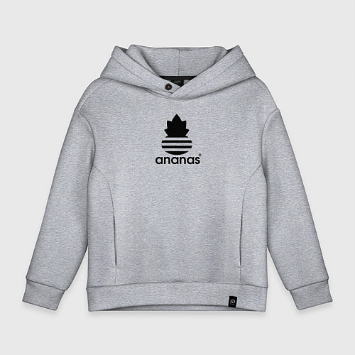 Детское худи оверсайз Ananas - Adidas / Меланж – фото 1