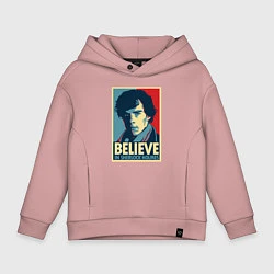 Детское худи оверсайз Believe in Sherlock