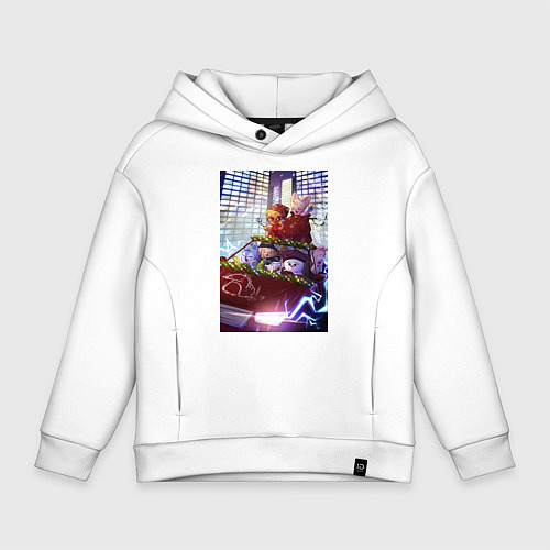 Детское худи оверсайз Stray Kids Christmas Skzoo / Белый – фото 1