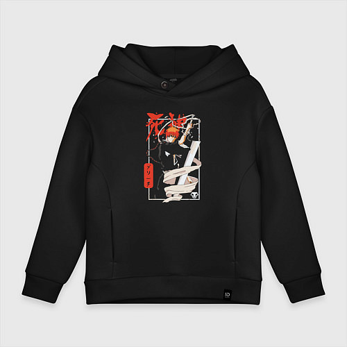 Детское худи оверсайз Ичиго с банкаем / Черный – фото 1