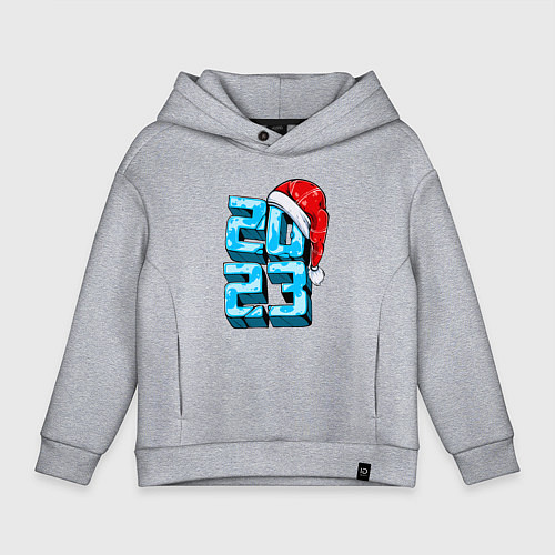 Детское худи оверсайз 2023 HNY2 / Меланж – фото 1