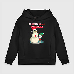 Толстовка оверсайз детская Sandman and cocktails, цвет: черный