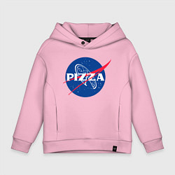 Толстовка оверсайз детская Nasa - pizza, цвет: светло-розовый