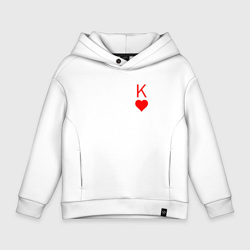 Детское худи оверсайз Король арт / Белый – фото 1