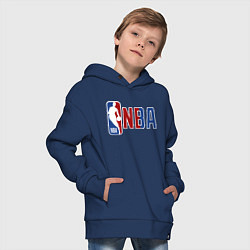 Толстовка оверсайз детская NBA - big logo, цвет: тёмно-синий — фото 2