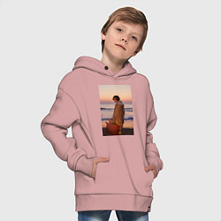 Толстовка оверсайз детская Fujii Kaze Tabiji, цвет: пыльно-розовый — фото 2