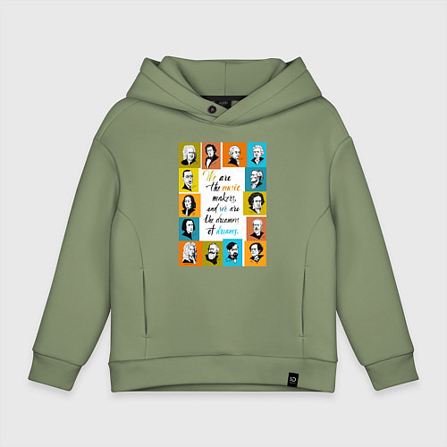 Детское худи оверсайз Мы создатели музыки / Авокадо – фото 1